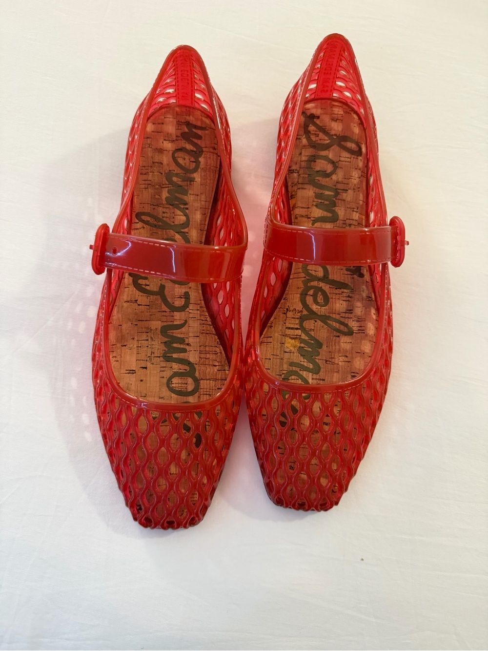 Sam Edelman Red Michaela Jelly Mary Jane Flat sz 8 EUC - Picture 4 of 8
